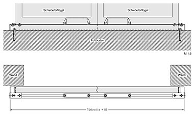 Bügelschloss DX40 technische Skizze